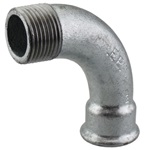 1-Bocht 90° male/female verzinkt ISO-G4